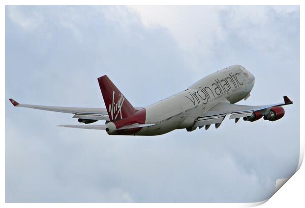 Boeing 747 Virgin Atlantic Print by Allan Durward Photography