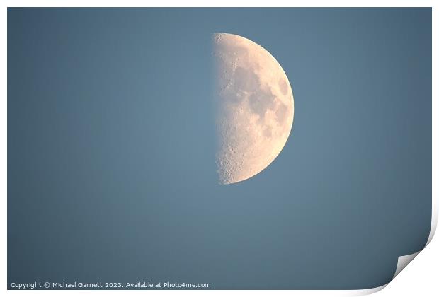 Half Moon and the sea of tranquility Print by Michael Garnett