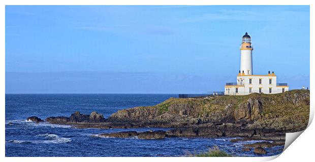 Turnberry lighthouse on South Ayrshire coast Print by Allan Durward Photography