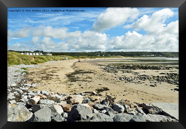 Port Eynon Beach Gower Peninsula South Wales Framed Print by Nick Jenkins