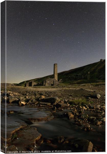 Moonlit Mill under the Stars - Swaledale Canvas Print by Paul Clark