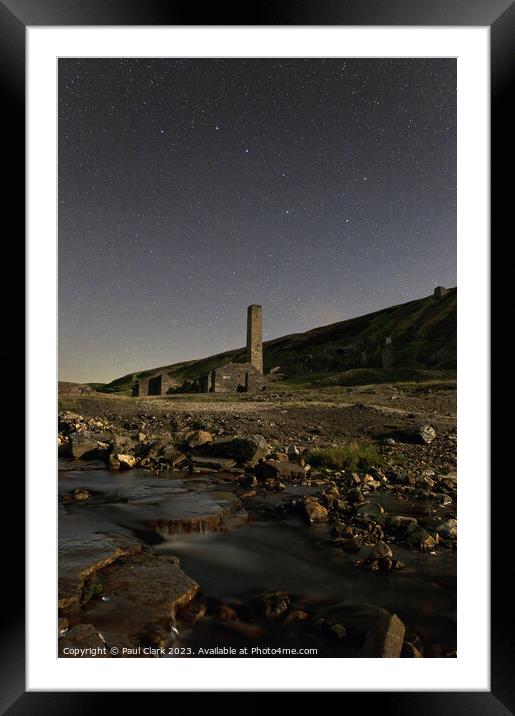 Moonlit Mill under the Stars - Swaledale Framed Mounted Print by Paul Clark