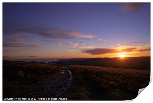 Sunrise on Exmoor Print by Bill Moores