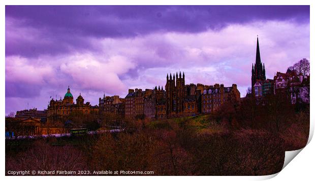 Edinburgh Print by Richard Fairbairn