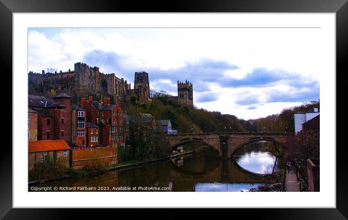 Durham Cathedral and Castle Framed Mounted Print by Richard Fairbairn