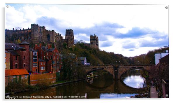 Durham Cathedral and Castle Acrylic by Richard Fairbairn
