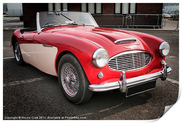 Austin healey Print by Nicola Clark