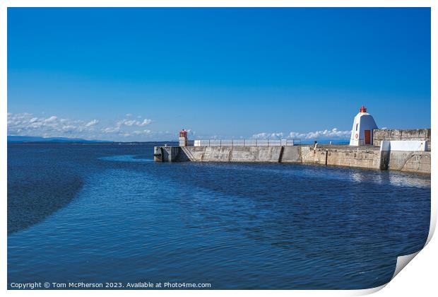 Serene Summer at Burghead Pier Print by Tom McPherson