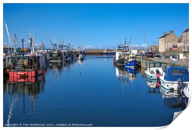 Scottish Haven: Burghead Harbour Print by Tom McPherson