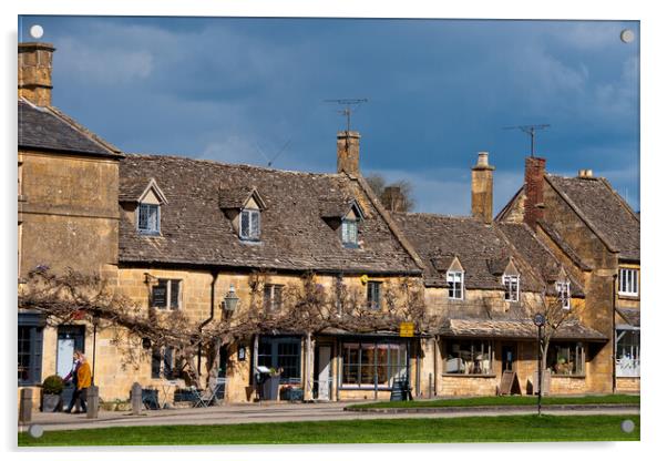 Quintessential English Charm: Broadway Cotswolds Acrylic by Andy Evans Photos