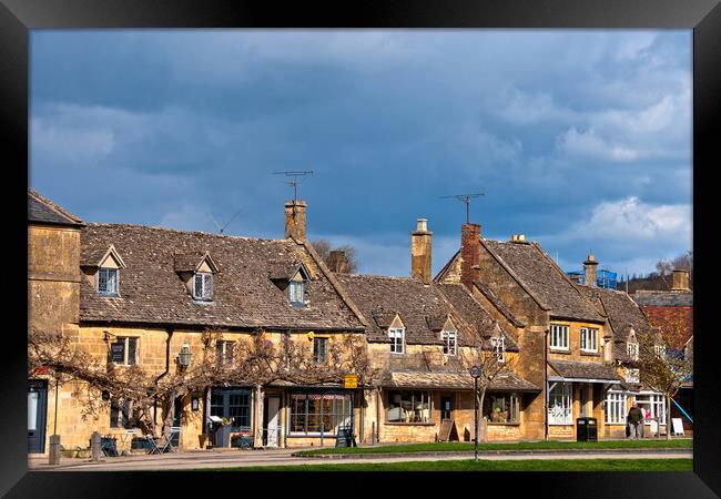 Charming Broadway High Street, Cotswolds Framed Print by Andy Evans Photos
