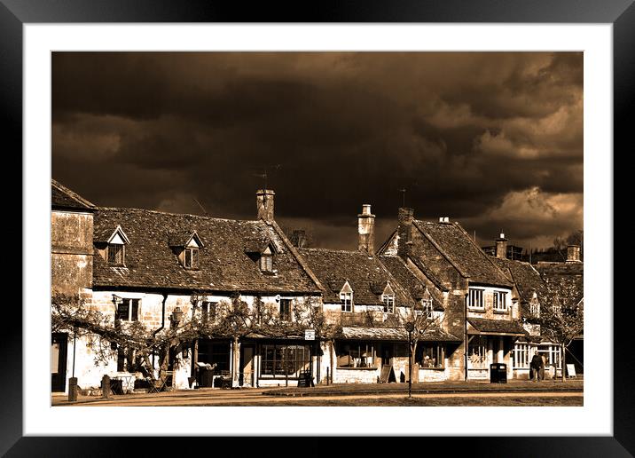 Quintessential Cotswolds: Broadway High Street Framed Mounted Print by Andy Evans Photos