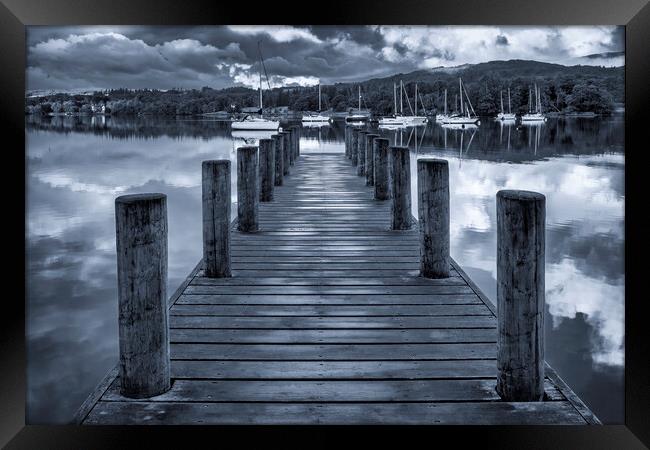 Lake District Reflections, Ambleside Boat Jetty Framed Print by Tim Hill
