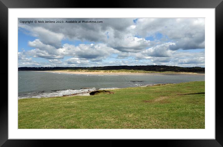 Across the River Ogmore Estuary to Newton Beach So Framed Mounted Print by Nick Jenkins