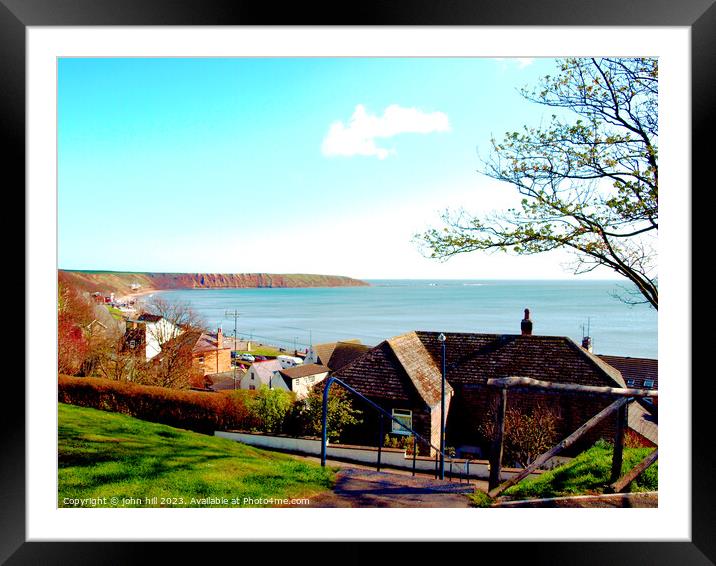 'Quintessential Filey: Yorkshire's Captivating Coa Framed Mounted Print by john hill