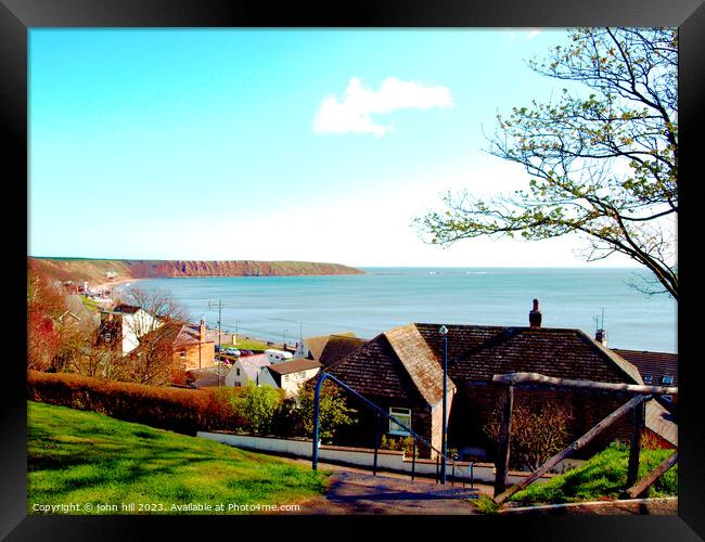 'Quintessential Filey: Yorkshire's Captivating Coa Framed Print by john hill