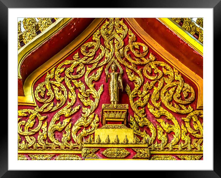 Buddha Decoration Temple Wat That Sanarun Bangkok Thailand Framed Mounted Print by William Perry