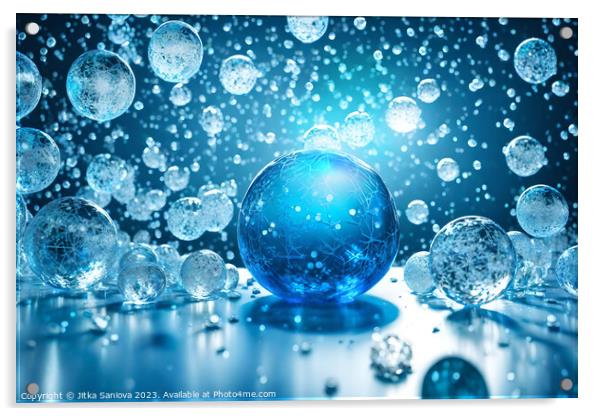 Winter glass fairy-tale Acrylic by Jitka Saniova