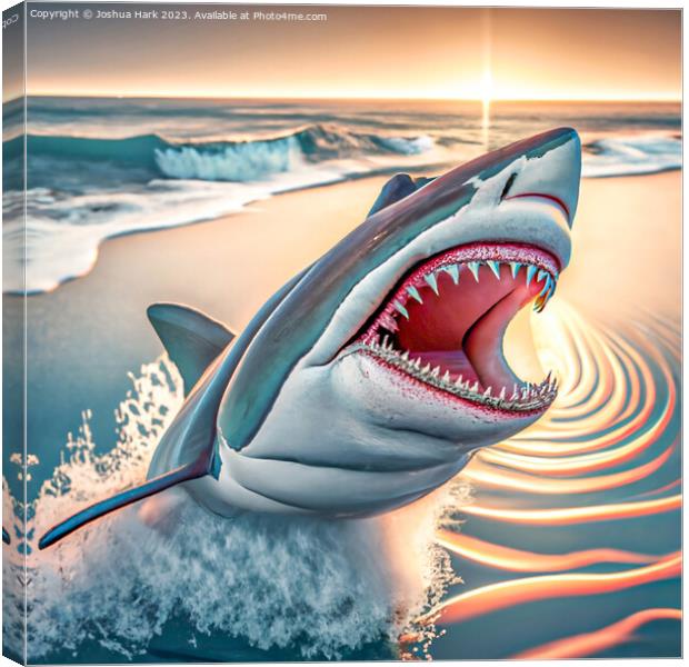 Ai Detailed Shark Canvas Print by Joshua Hark