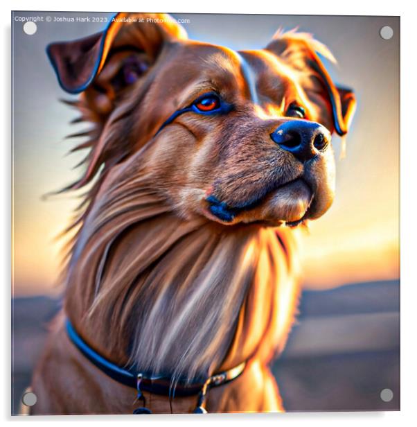 An Ai Up Close Shot Of A Dog Acrylic by Joshua Hark