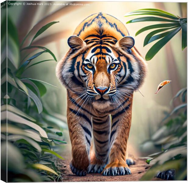 A Close Up Shot Of An AI Tiger  Canvas Print by Joshua Hark