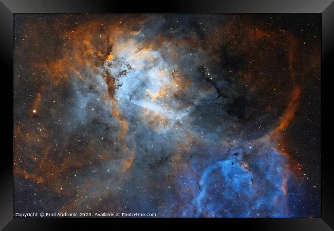 The Lion Nebula Framed Print by Emil Andronic