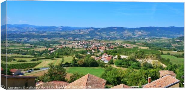 Le Val d'Oingt - Beaujolais Canvas Print by Nathalie Hales