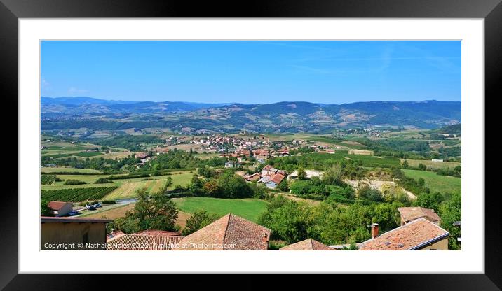 Le Val d'Oingt - Beaujolais Framed Mounted Print by Nathalie Hales