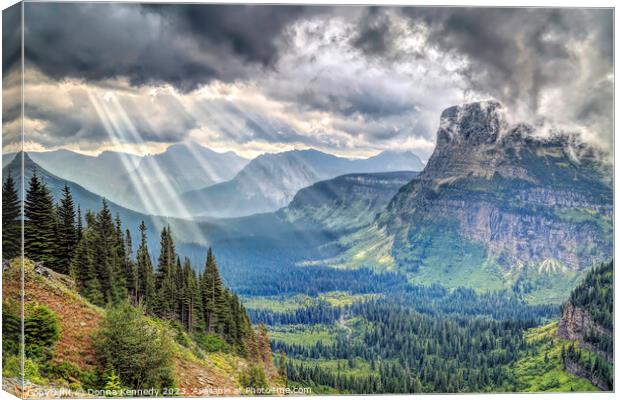 A Valley In Glacier Canvas Print by Donna Kennedy