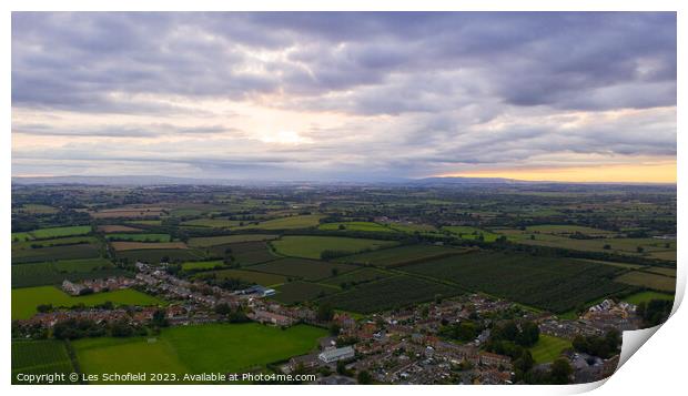 Somerset's Stormy Sky Spectacle Print by Les Schofield