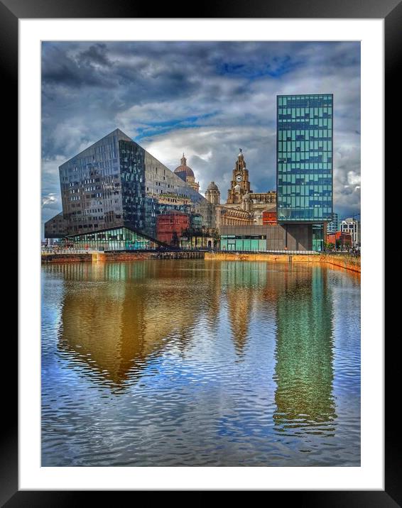 Canning Dock Reflections, Liverpool  Framed Mounted Print by Darren Galpin