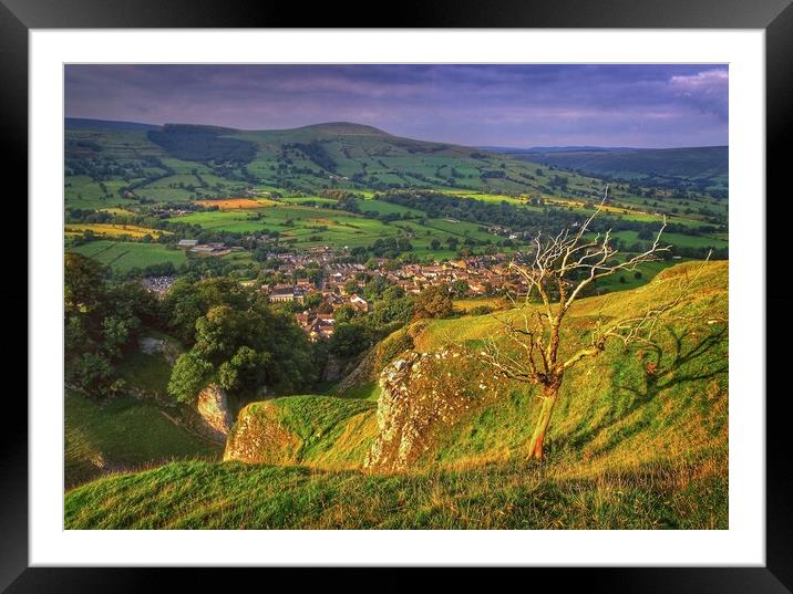 Cave Dale and Hope Valley Framed Mounted Print by Darren Galpin