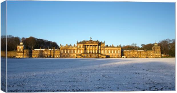 Wentworth Woodhouse Winter Wonderland  Canvas Print by Alison Chambers