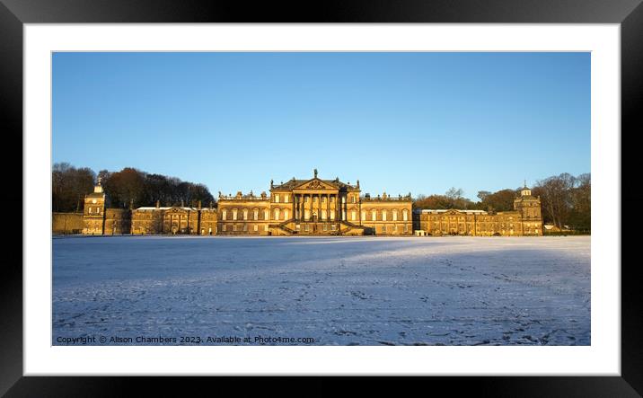 Wentworth Woodhouse Winter Wonderland  Framed Mounted Print by Alison Chambers