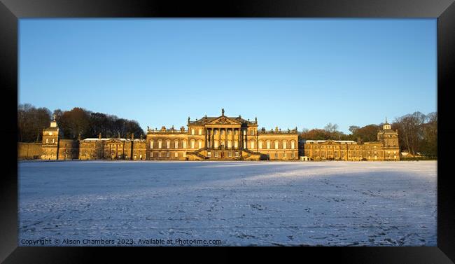 Wentworth Woodhouse Winter Wonderland  Framed Print by Alison Chambers