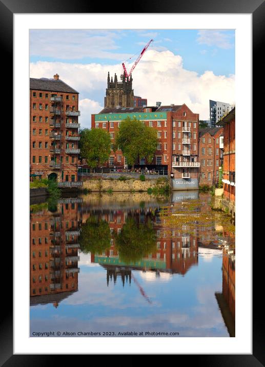 Leeds Calls Landing Reflection Framed Mounted Print by Alison Chambers