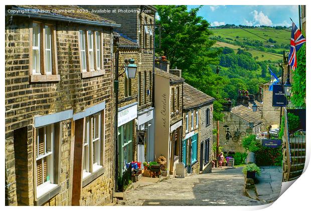 Haworth In West Yorkshire  Print by Alison Chambers