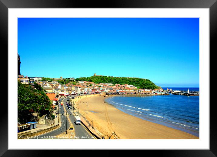 Vintage Scarborough Bay Panorama Framed Mounted Print by john hill