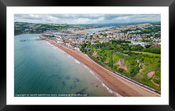 Pssing trains Teignmouth Framed Mounted Print by GEOFF GRIFFITHS