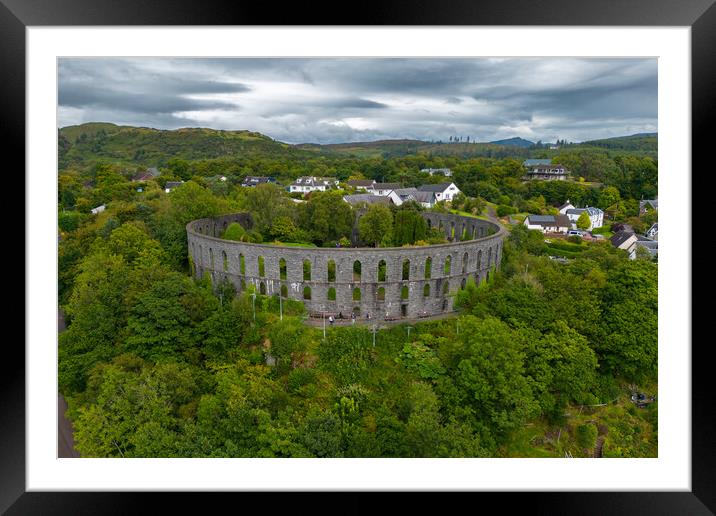 McCaigs Tower Oban Framed Mounted Print by Apollo Aerial Photography