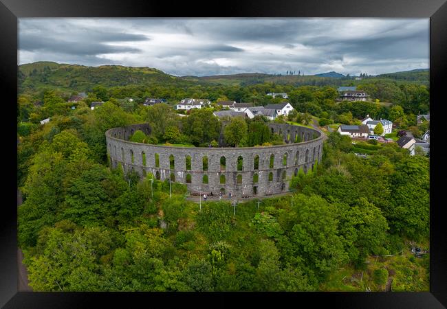 McCaigs Tower Oban Framed Print by Apollo Aerial Photography