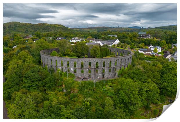 McCaigs Tower Oban Print by Apollo Aerial Photography