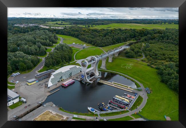 The Falkirk Wheel Framed Print by Apollo Aerial Photography