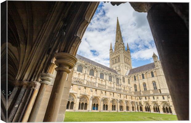 Norwich Cathedral spire Canvas Print by Jason Wells