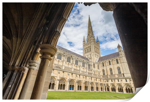 Norwich Cathedral spire Print by Jason Wells