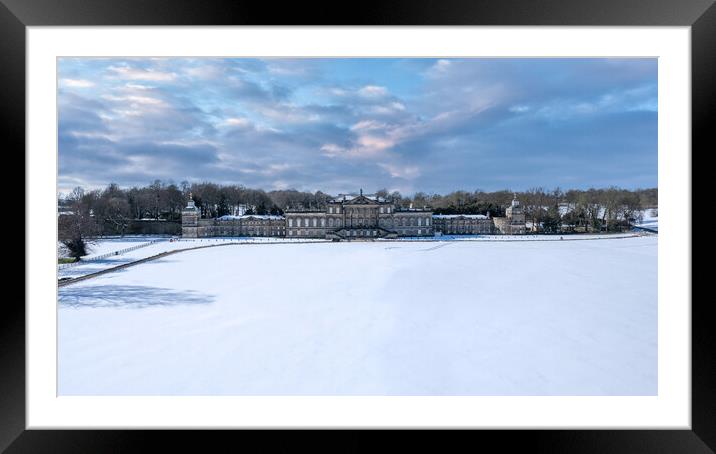 Wentworth Woodhouse Winter Majesty Framed Mounted Print by Apollo Aerial Photography