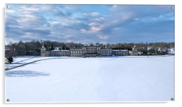 Wentworth Woodhouse Winter Majesty Acrylic by Apollo Aerial Photography