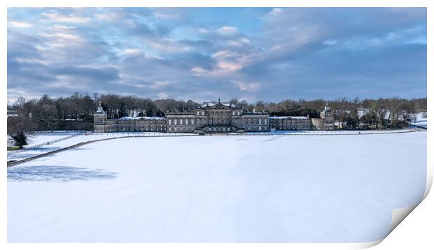 Wentworth Woodhouse Winter Majesty Print by Apollo Aerial Photography
