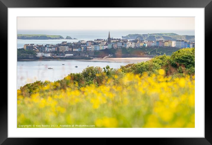 Tenby summer haze Framed Mounted Print by Kay Roxby