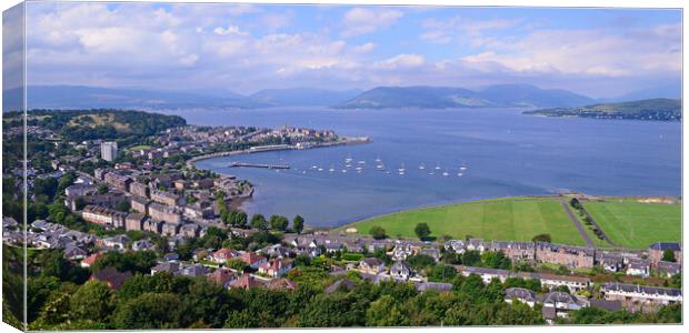 A Clyde view from Lyle Hill, Greenock Canvas Print by Allan Durward Photography